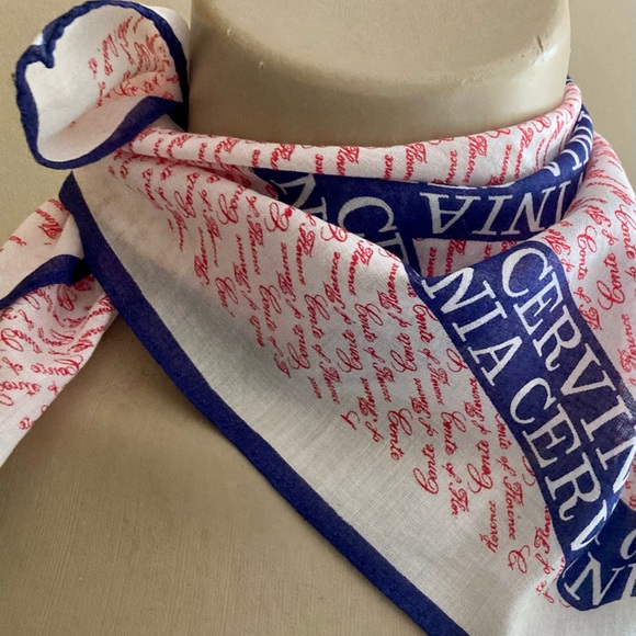 CERVINIA, vintage cotton bandanna. Unisex - Picture 2 of 9